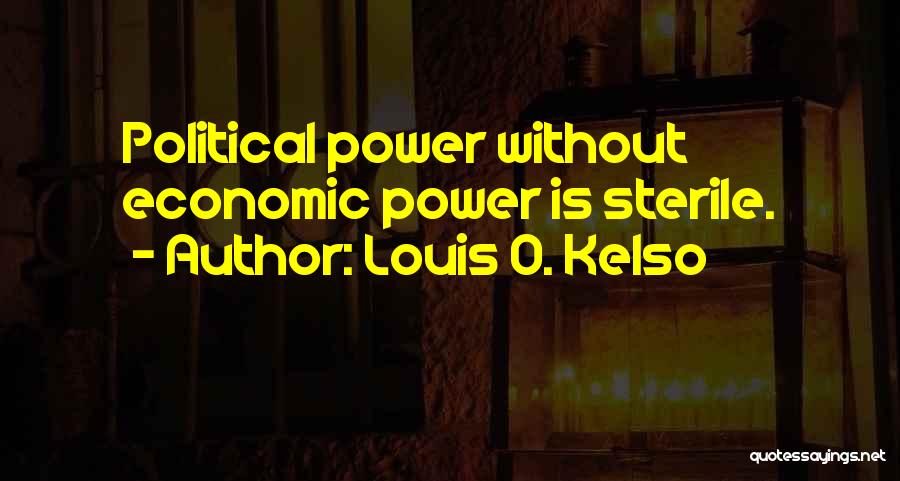 Louis O. Kelso Quotes: Political Power Without Economic Power Is Sterile.
