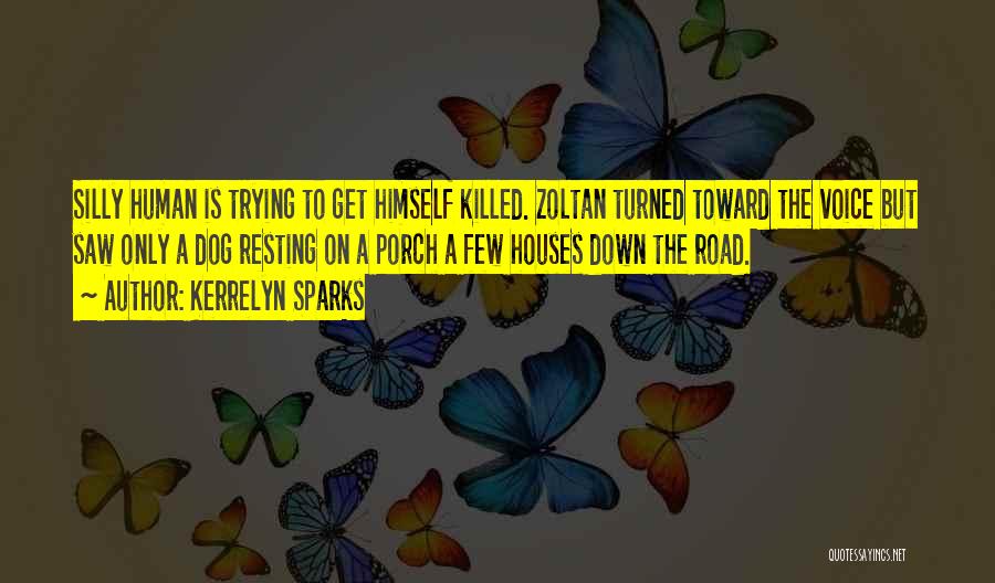 Kerrelyn Sparks Quotes: Silly Human Is Trying To Get Himself Killed. Zoltan Turned Toward The Voice But Saw Only A Dog Resting On