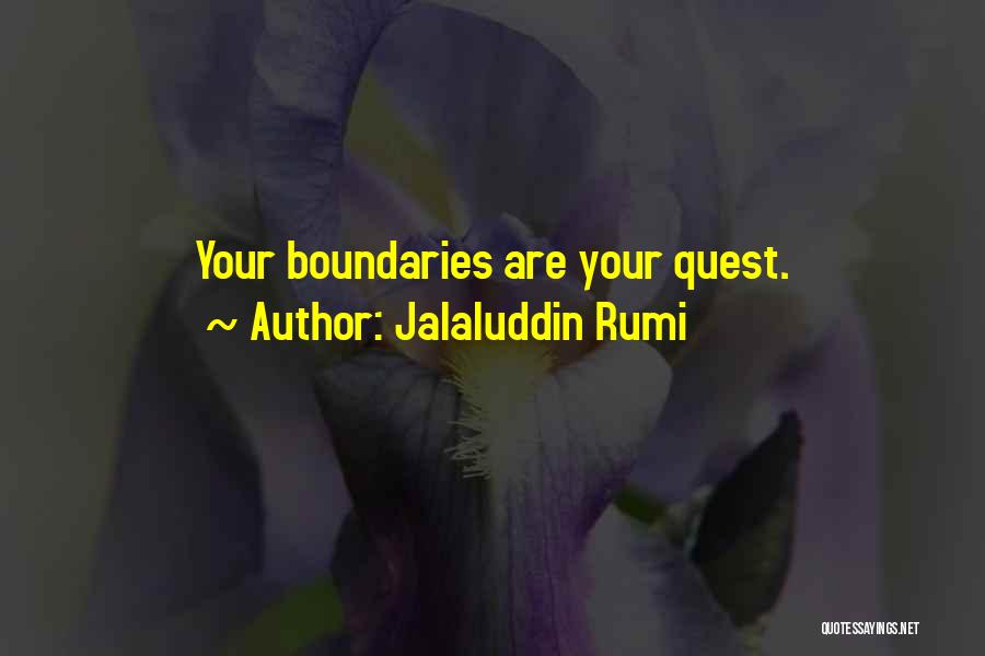 Jalaluddin Rumi Quotes: Your Boundaries Are Your Quest.