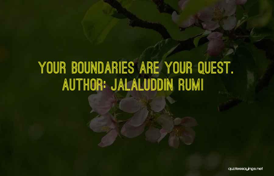 Jalaluddin Rumi Quotes: Your Boundaries Are Your Quest.