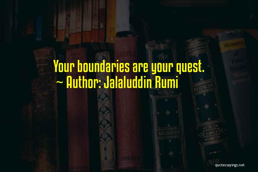 Jalaluddin Rumi Quotes: Your Boundaries Are Your Quest.