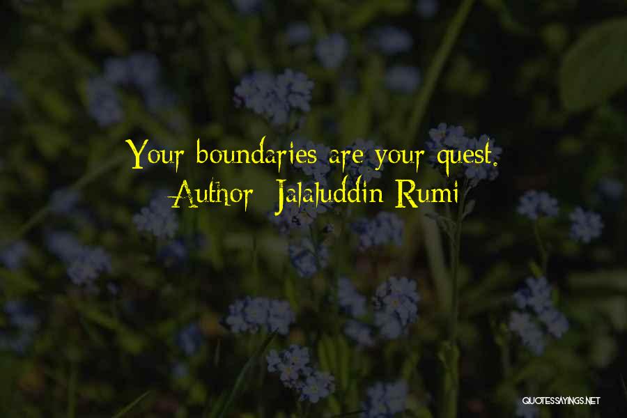 Jalaluddin Rumi Quotes: Your Boundaries Are Your Quest.