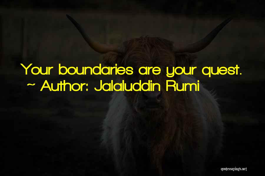 Jalaluddin Rumi Quotes: Your Boundaries Are Your Quest.