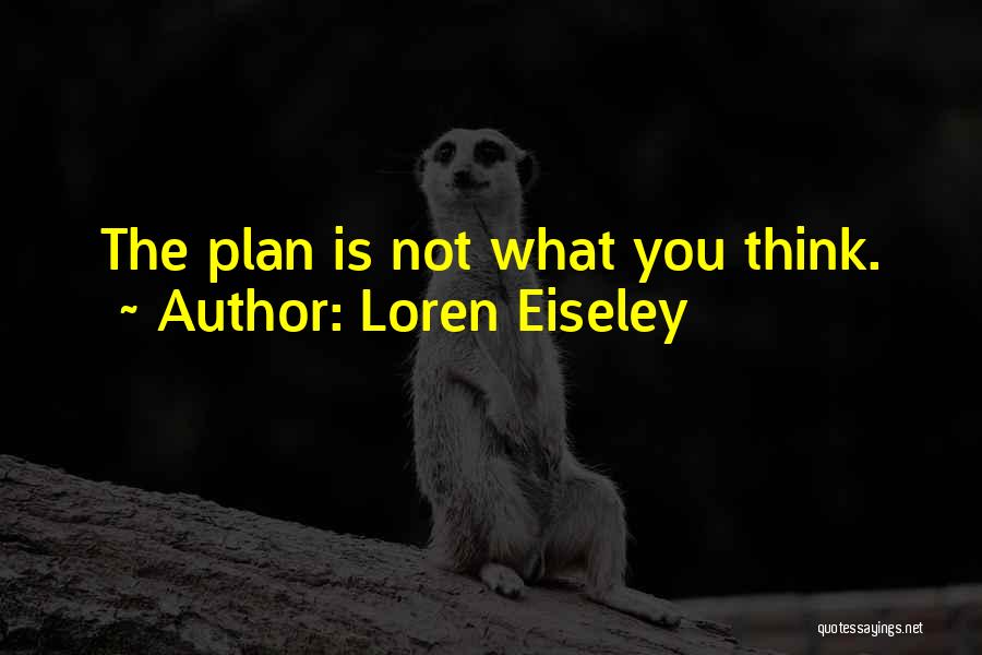Loren Eiseley Quotes: The Plan Is Not What You Think.