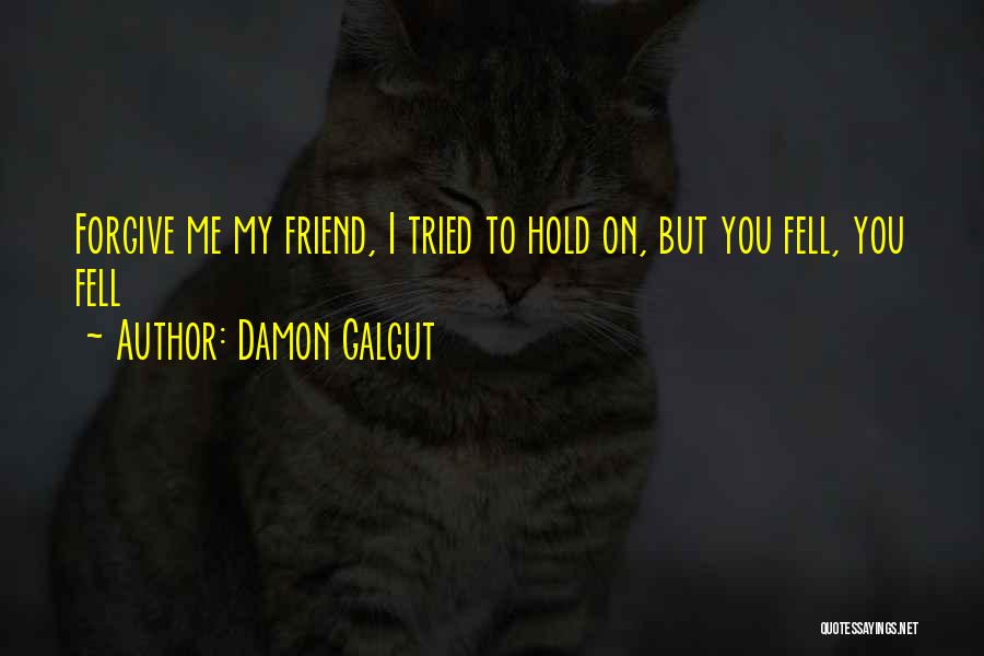 Damon Galgut Quotes: Forgive Me My Friend, I Tried To Hold On, But You Fell, You Fell