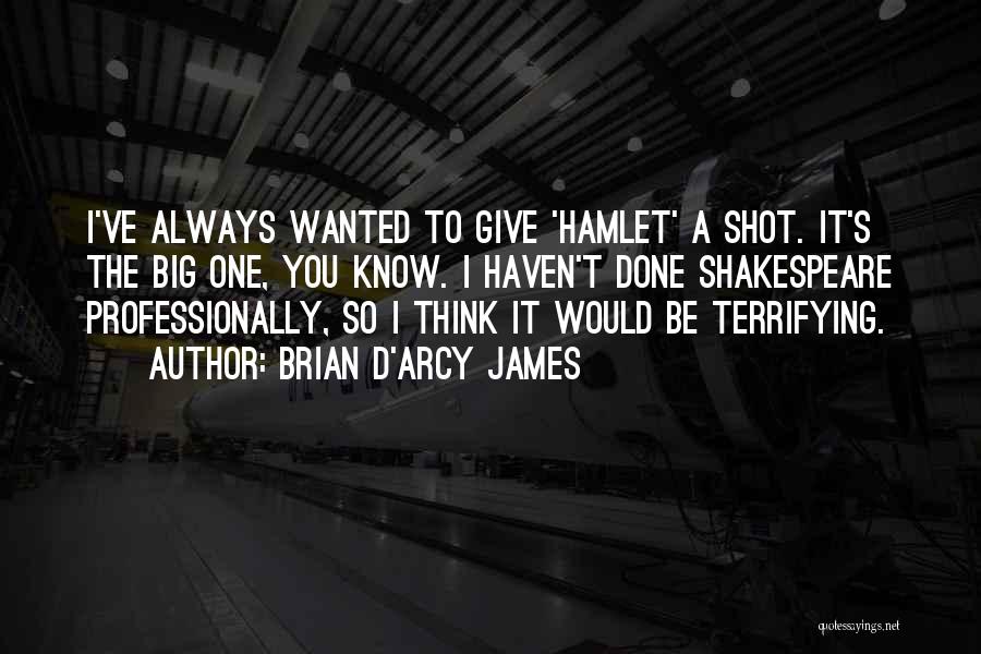 Brian D'Arcy James Quotes: I've Always Wanted To Give 'hamlet' A Shot. It's The Big One, You Know. I Haven't Done Shakespeare Professionally, So