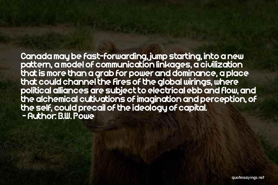 B.W. Powe Quotes: Canada May Be Fast-forwarding, Jump Starting, Into A New Pattern, A Model Of Communication Linkages, A Civilization That Is More