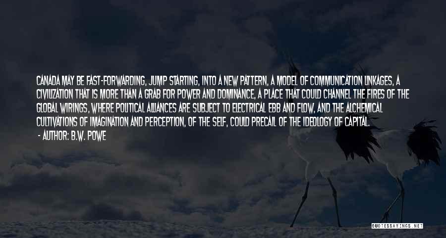 B.W. Powe Quotes: Canada May Be Fast-forwarding, Jump Starting, Into A New Pattern, A Model Of Communication Linkages, A Civilization That Is More