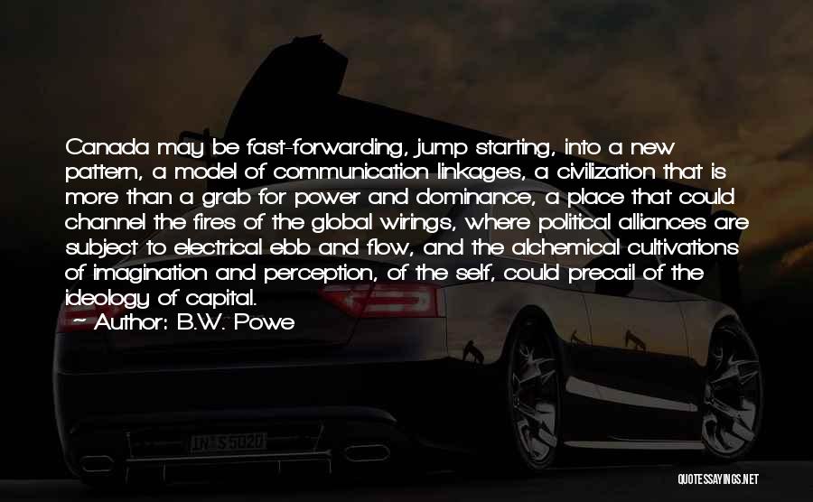 B.W. Powe Quotes: Canada May Be Fast-forwarding, Jump Starting, Into A New Pattern, A Model Of Communication Linkages, A Civilization That Is More