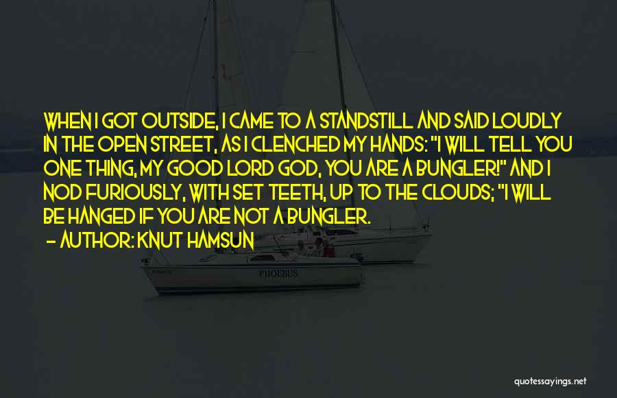 Knut Hamsun Quotes: When I Got Outside, I Came To A Standstill And Said Loudly In The Open Street, As I Clenched My