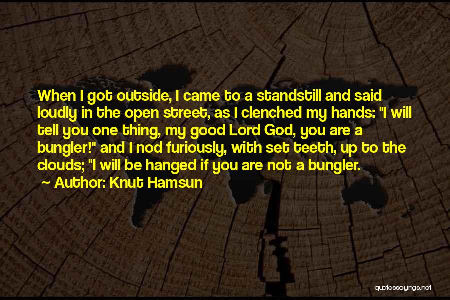 Knut Hamsun Quotes: When I Got Outside, I Came To A Standstill And Said Loudly In The Open Street, As I Clenched My