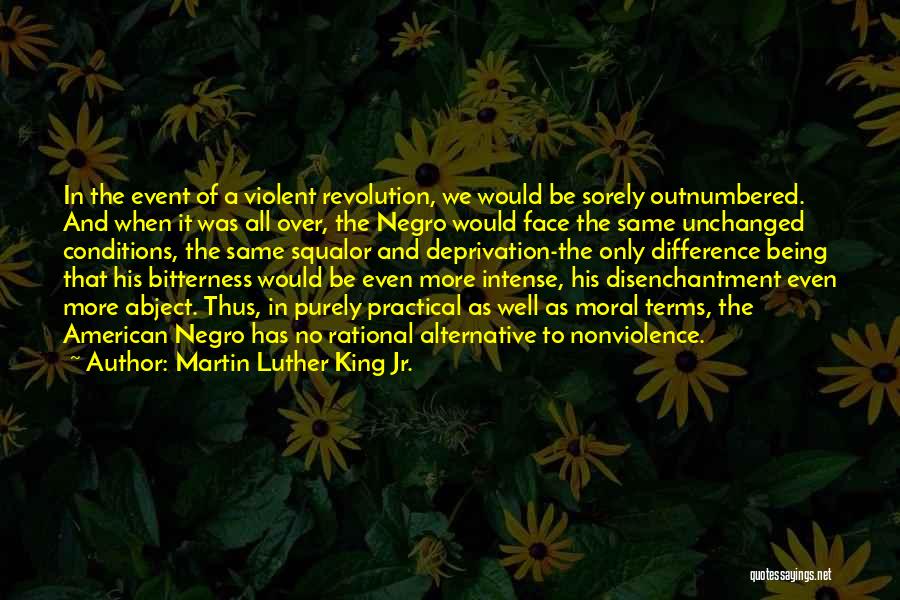 Martin Luther King Jr. Quotes: In The Event Of A Violent Revolution, We Would Be Sorely Outnumbered. And When It Was All Over, The Negro