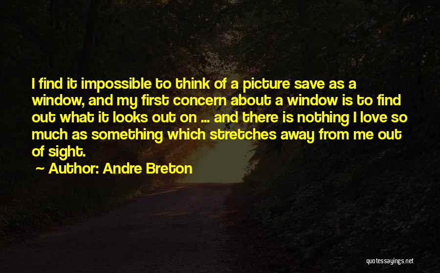 Andre Breton Quotes: I Find It Impossible To Think Of A Picture Save As A Window, And My First Concern About A Window