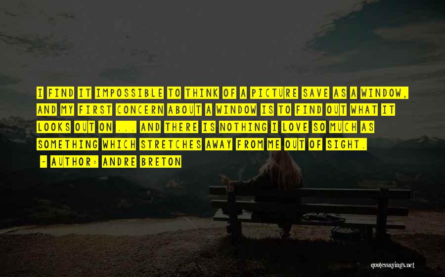 Andre Breton Quotes: I Find It Impossible To Think Of A Picture Save As A Window, And My First Concern About A Window