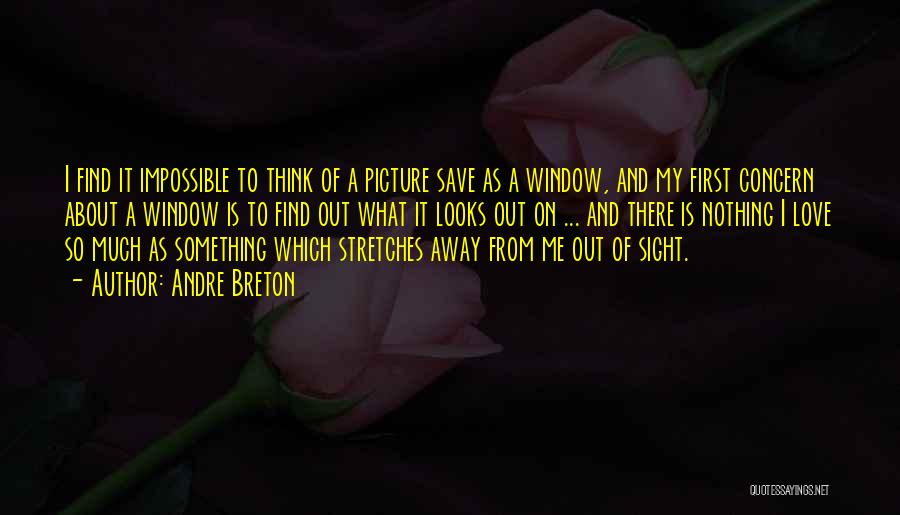 Andre Breton Quotes: I Find It Impossible To Think Of A Picture Save As A Window, And My First Concern About A Window