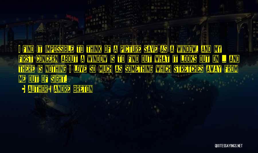 Andre Breton Quotes: I Find It Impossible To Think Of A Picture Save As A Window, And My First Concern About A Window