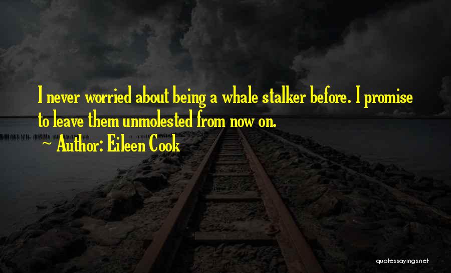 Eileen Cook Quotes: I Never Worried About Being A Whale Stalker Before. I Promise To Leave Them Unmolested From Now On.