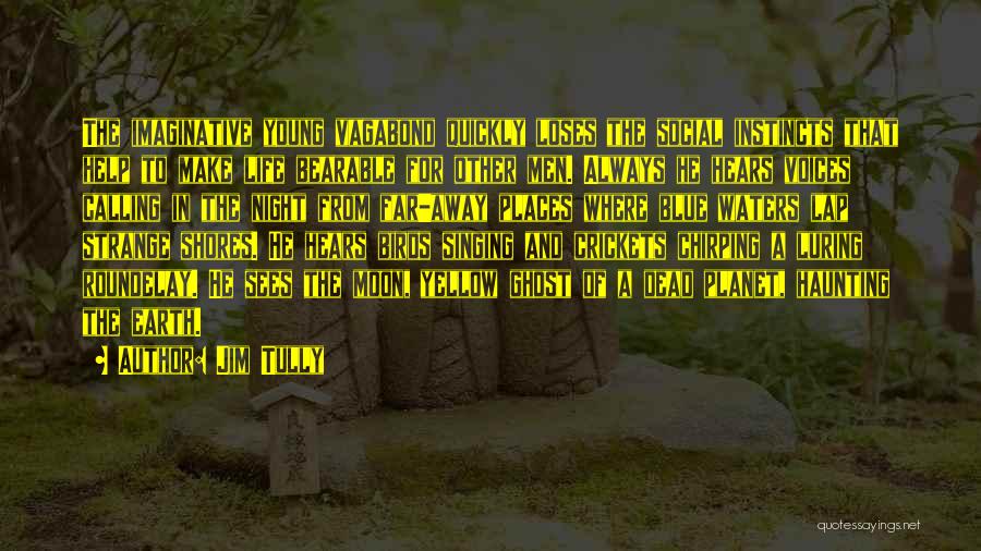 Jim Tully Quotes: The Imaginative Young Vagabond Quickly Loses The Social Instincts That Help To Make Life Bearable For Other Men. Always He