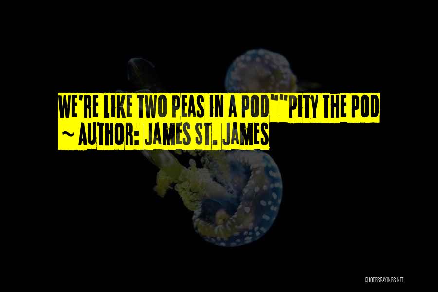 James St. James Quotes: We're Like Two Peas In A Podpity The Pod