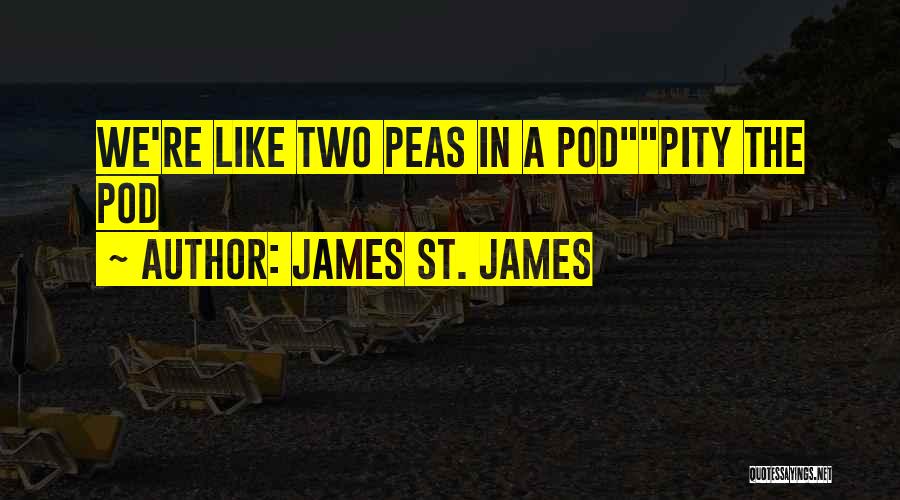 James St. James Quotes: We're Like Two Peas In A Podpity The Pod