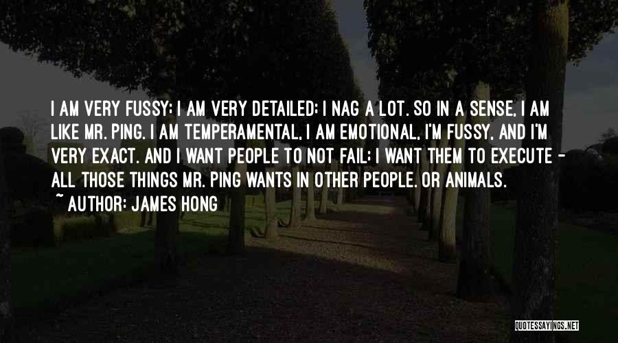 James Hong Quotes: I Am Very Fussy; I Am Very Detailed; I Nag A Lot. So In A Sense, I Am Like Mr.