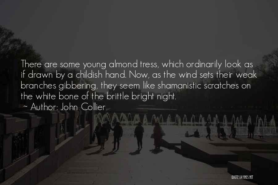 John Collier Quotes: There Are Some Young Almond Tress, Which Ordinarily Look As If Drawn By A Childish Hand. Now, As The Wind