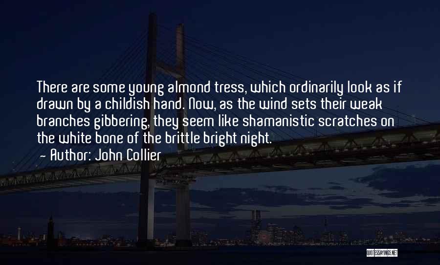 John Collier Quotes: There Are Some Young Almond Tress, Which Ordinarily Look As If Drawn By A Childish Hand. Now, As The Wind
