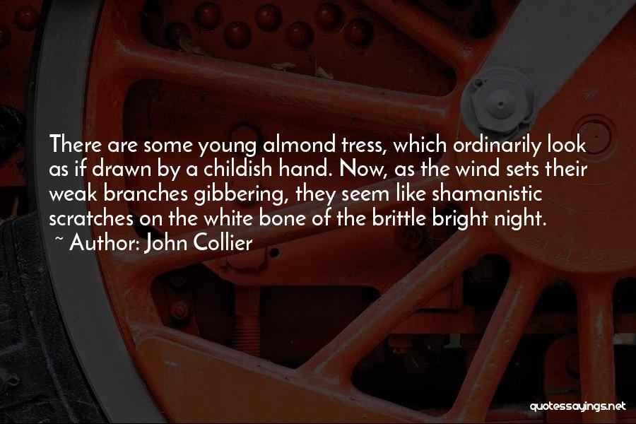 John Collier Quotes: There Are Some Young Almond Tress, Which Ordinarily Look As If Drawn By A Childish Hand. Now, As The Wind