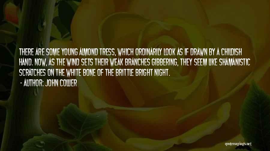 John Collier Quotes: There Are Some Young Almond Tress, Which Ordinarily Look As If Drawn By A Childish Hand. Now, As The Wind