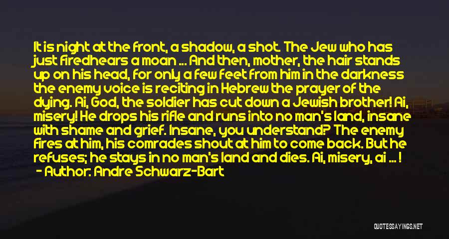 Andre Schwarz-Bart Quotes: It Is Night At The Front, A Shadow, A Shot. The Jew Who Has Just Firedhears A Moan ... And