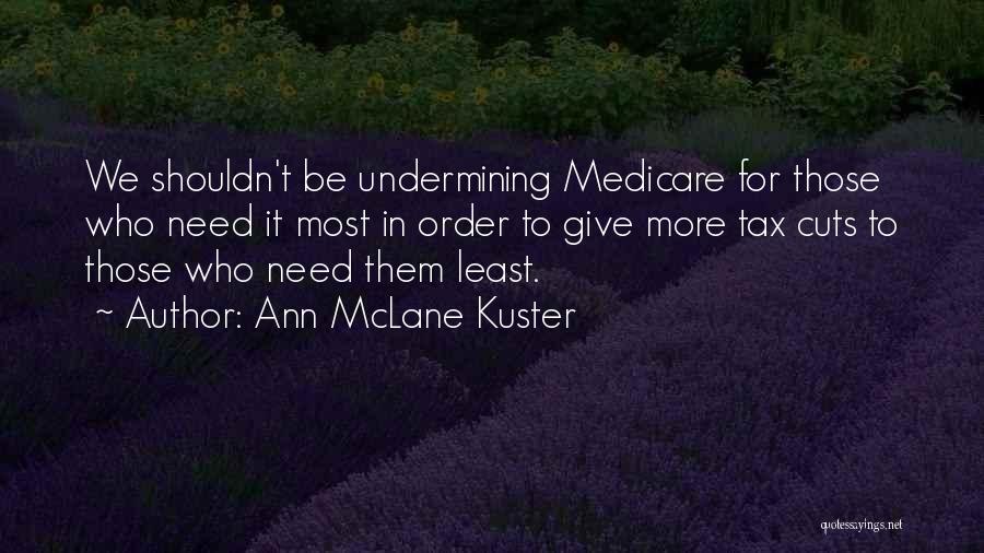 Ann McLane Kuster Quotes: We Shouldn't Be Undermining Medicare For Those Who Need It Most In Order To Give More Tax Cuts To Those