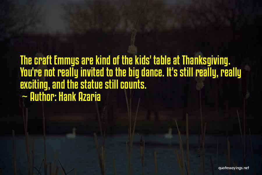 Hank Azaria Quotes: The Craft Emmys Are Kind Of The Kids' Table At Thanksgiving. You're Not Really Invited To The Big Dance. It's