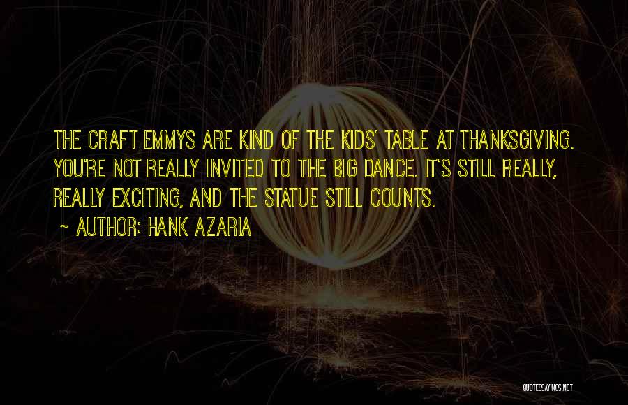 Hank Azaria Quotes: The Craft Emmys Are Kind Of The Kids' Table At Thanksgiving. You're Not Really Invited To The Big Dance. It's