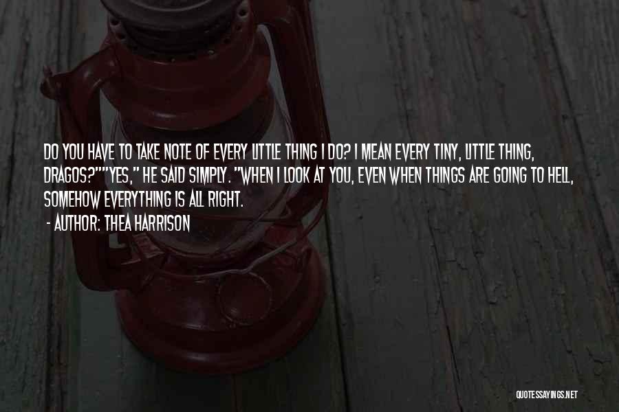 Thea Harrison Quotes: Do You Have To Take Note Of Every Little Thing I Do? I Mean Every Tiny, Little Thing, Dragos?yes, He