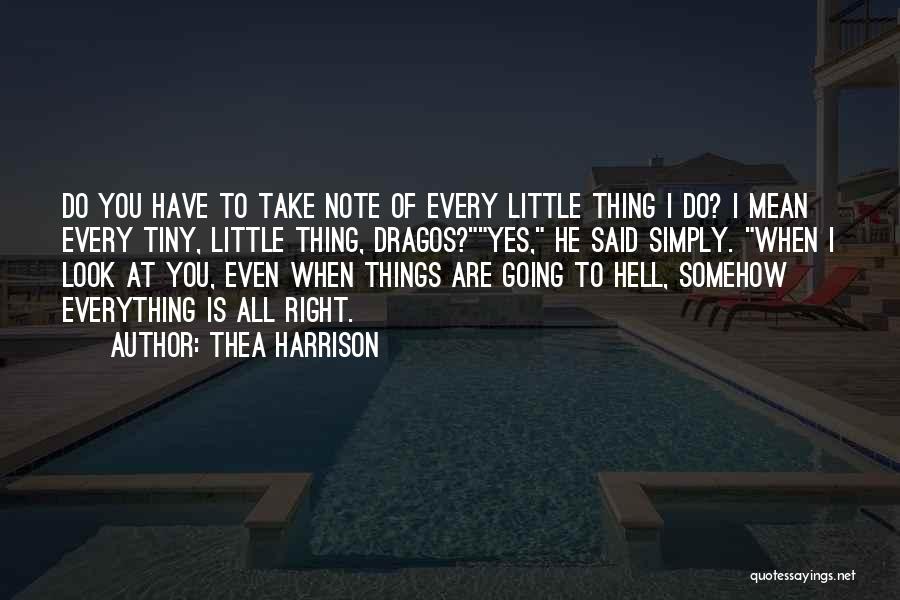 Thea Harrison Quotes: Do You Have To Take Note Of Every Little Thing I Do? I Mean Every Tiny, Little Thing, Dragos?yes, He