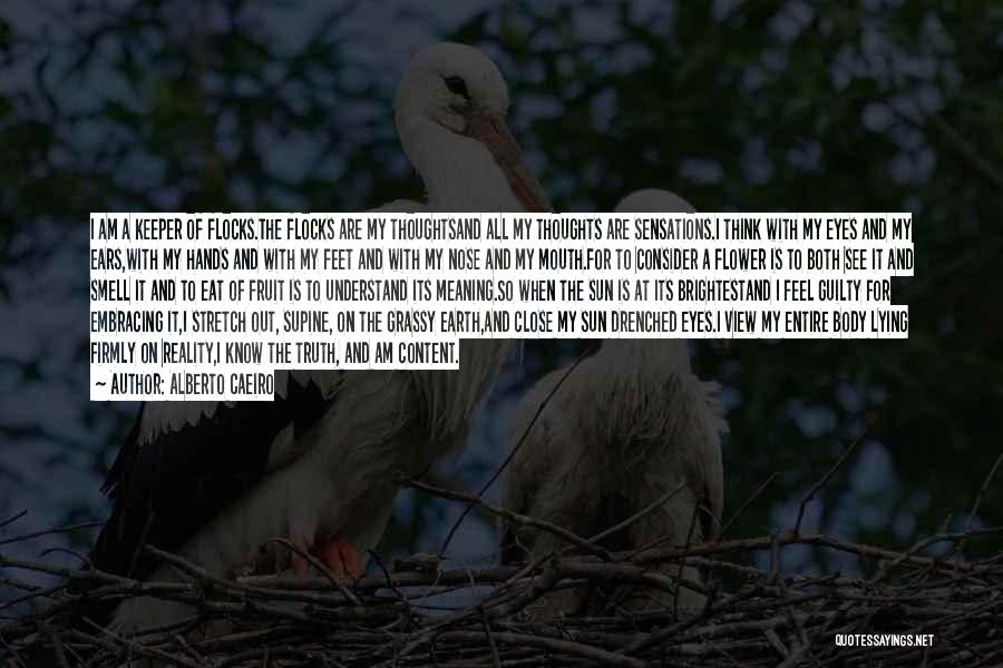 Alberto Caeiro Quotes: I Am A Keeper Of Flocks.the Flocks Are My Thoughtsand All My Thoughts Are Sensations.i Think With My Eyes And