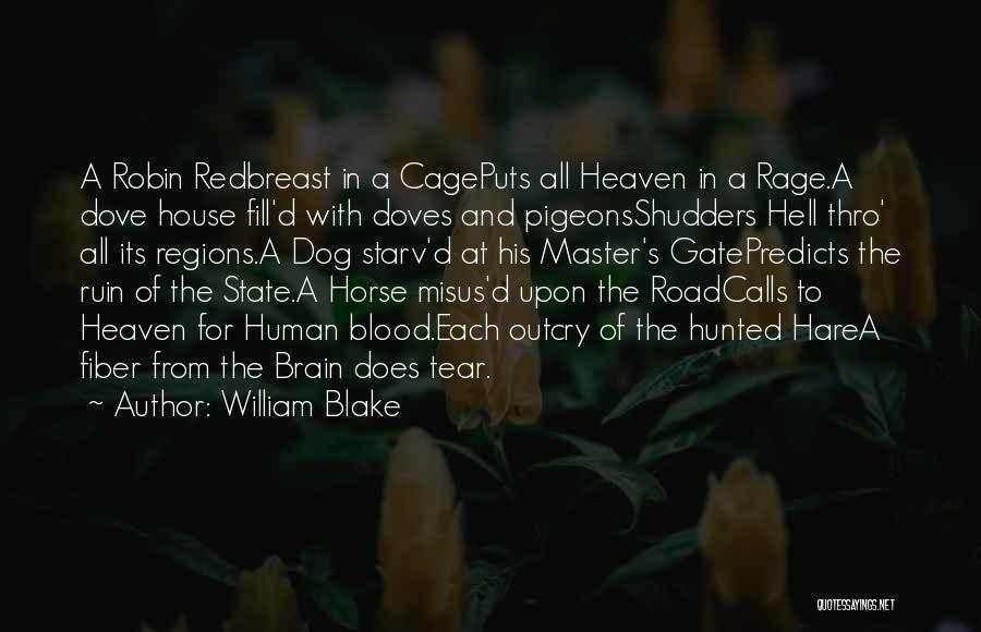 William Blake Quotes: A Robin Redbreast In A Cageputs All Heaven In A Rage.a Dove House Fill'd With Doves And Pigeonsshudders Hell Thro'