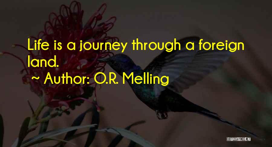 O.R. Melling Quotes: Life Is A Journey Through A Foreign Land.