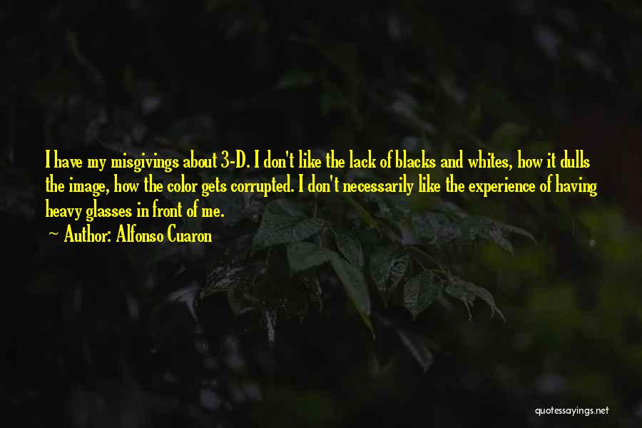 Alfonso Cuaron Quotes: I Have My Misgivings About 3-d. I Don't Like The Lack Of Blacks And Whites, How It Dulls The Image,