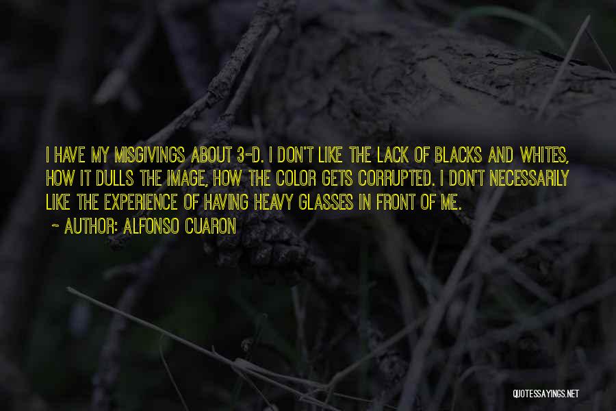 Alfonso Cuaron Quotes: I Have My Misgivings About 3-d. I Don't Like The Lack Of Blacks And Whites, How It Dulls The Image,