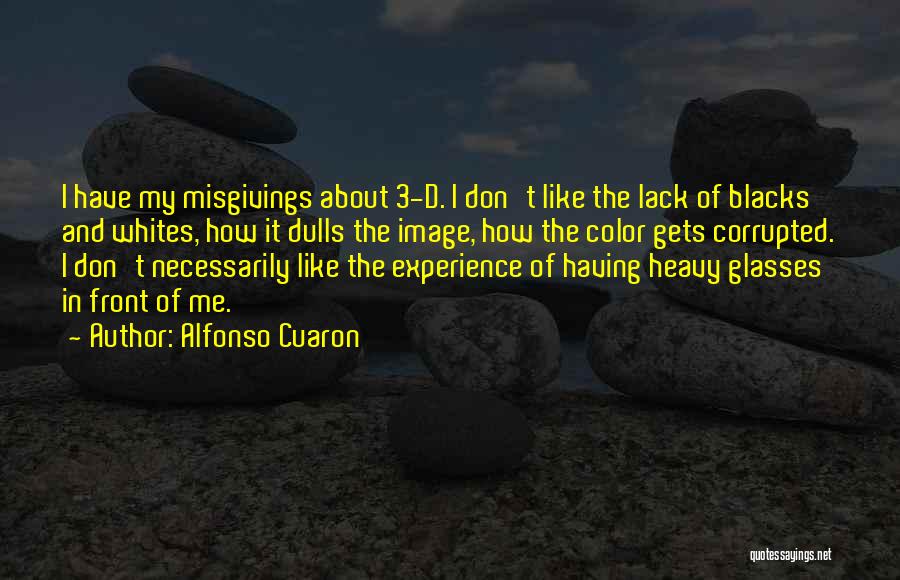 Alfonso Cuaron Quotes: I Have My Misgivings About 3-d. I Don't Like The Lack Of Blacks And Whites, How It Dulls The Image,