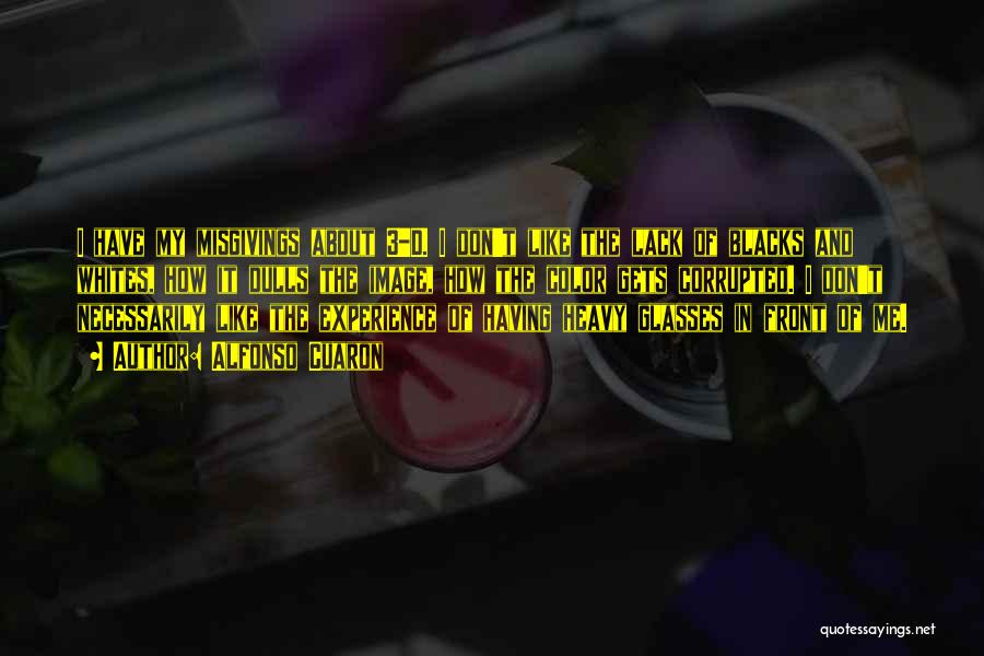 Alfonso Cuaron Quotes: I Have My Misgivings About 3-d. I Don't Like The Lack Of Blacks And Whites, How It Dulls The Image,