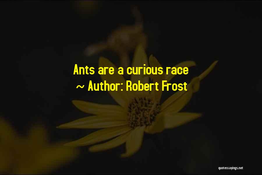 Robert Frost Quotes: Ants Are A Curious Race