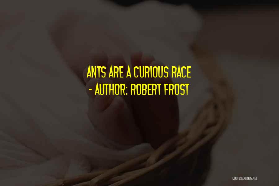 Robert Frost Quotes: Ants Are A Curious Race