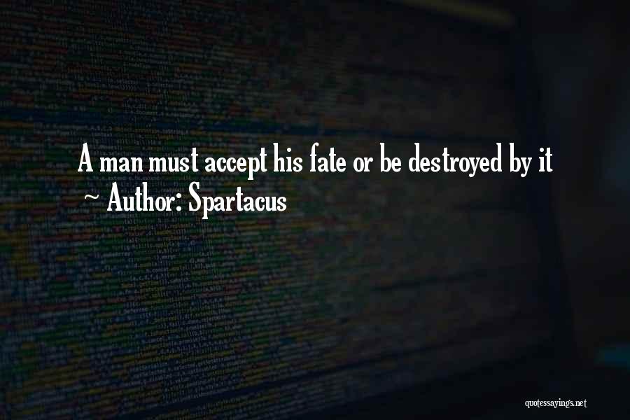 Spartacus Quotes: A Man Must Accept His Fate Or Be Destroyed By It