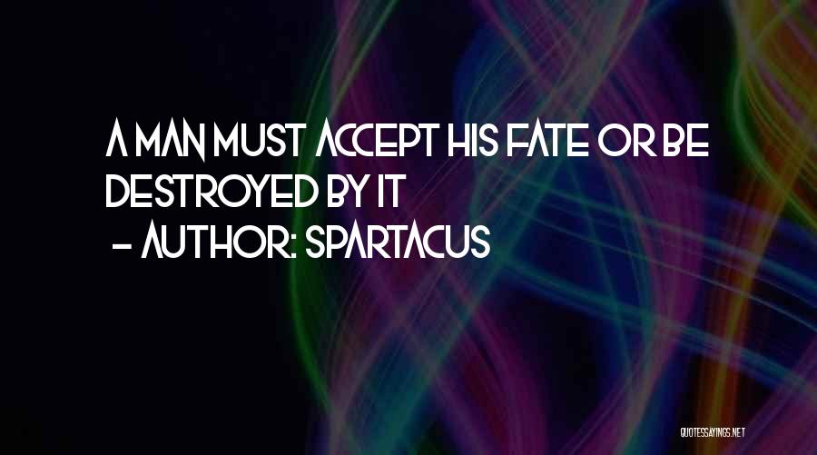 Spartacus Quotes: A Man Must Accept His Fate Or Be Destroyed By It