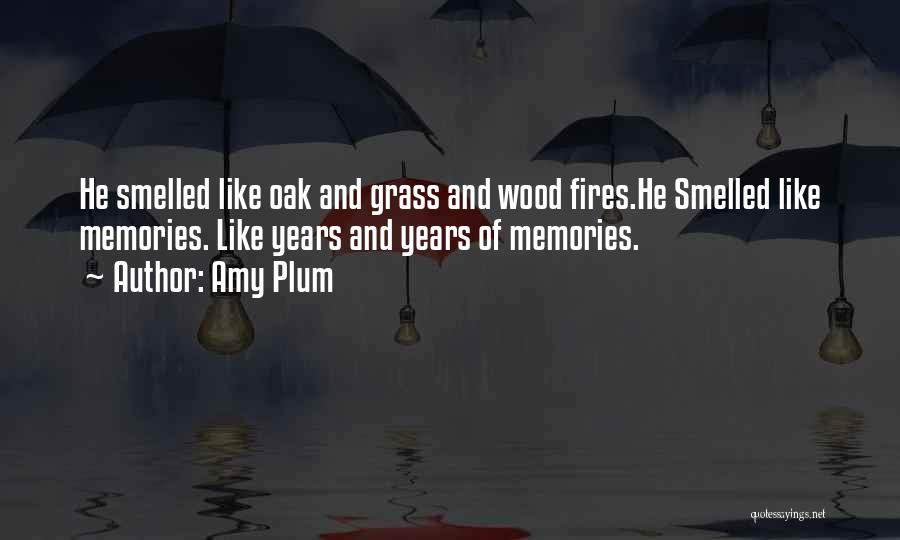 Amy Plum Quotes: He Smelled Like Oak And Grass And Wood Fires.he Smelled Like Memories. Like Years And Years Of Memories.