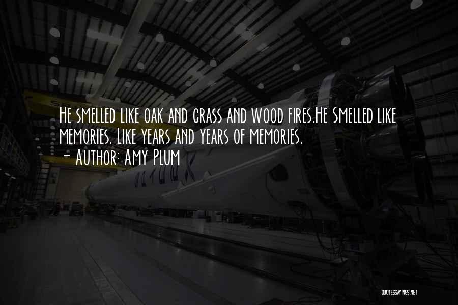 Amy Plum Quotes: He Smelled Like Oak And Grass And Wood Fires.he Smelled Like Memories. Like Years And Years Of Memories.