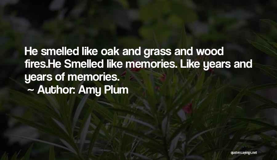 Amy Plum Quotes: He Smelled Like Oak And Grass And Wood Fires.he Smelled Like Memories. Like Years And Years Of Memories.