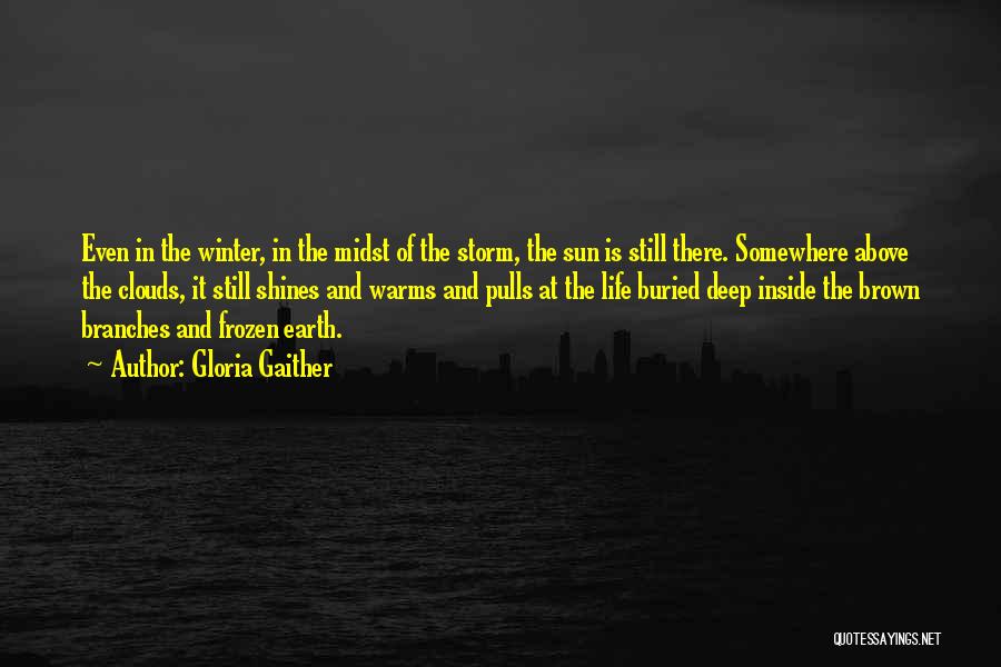 Gloria Gaither Quotes: Even In The Winter, In The Midst Of The Storm, The Sun Is Still There. Somewhere Above The Clouds, It